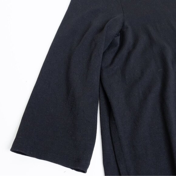 Eileen Fisher Mock Neck Long Sleeve Tunic Black Top Small Petite Lyocell - Picture 10 of 11